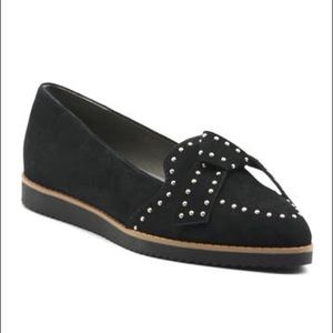 Adrienne Vittadini Lavern Studded Pointed Toe Flat